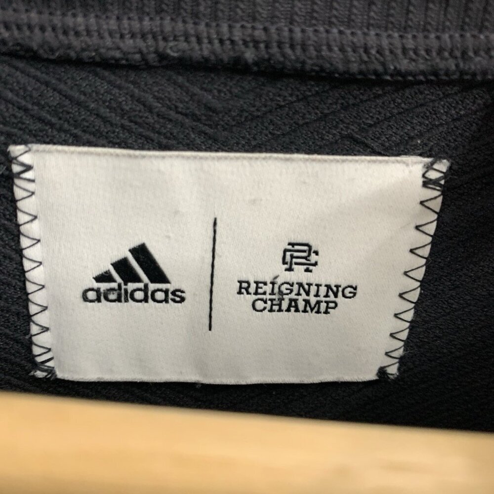 Adidas Reigning Champ Jacket Mens Large Gray Full Zip Knit Athletic Outerwear - Picture 6 of 9